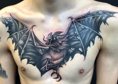 black tattoo bat tattoo black grey tattoo fledermaus tattoo uster tattoo studio zürich tattoo schwarz grau tattoo