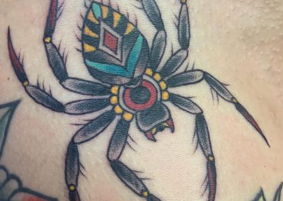 classic american traditional spider tattoo old school tattoo zurich tattoo studio spinne