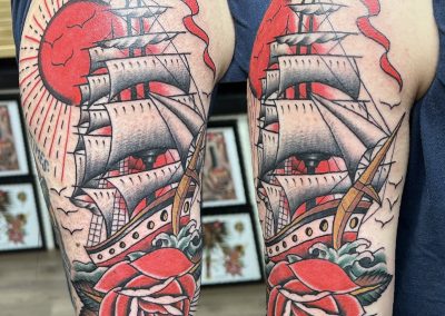 ship tattoo vintage tattoo traditional tattoo zürich tattoo studio uster tattoo classic schiff tattoo old school tattoo